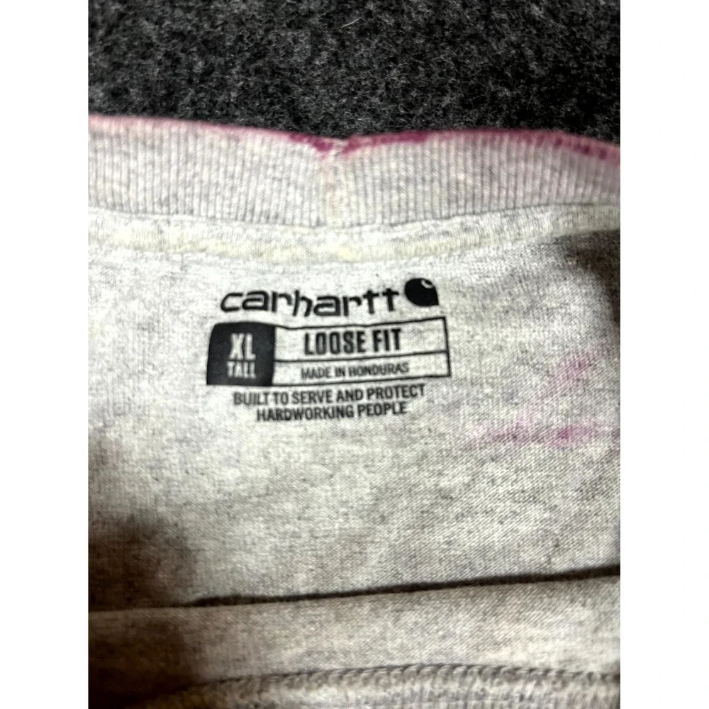 Carhartt Dearborn Loose Fit Long Sleeve Shirt Men XLT Heather Gray Knit Workwear